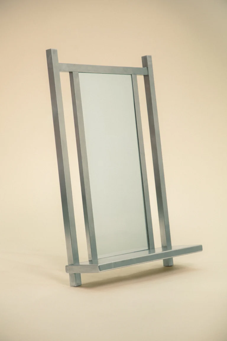 Babadeiro - Stainless Steel Wall Mirror Whit Shelf — 2