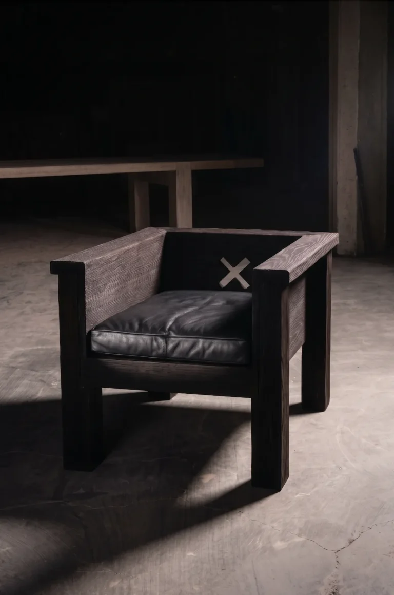Tephra Lounge Chair In Leather And Oak — 5
