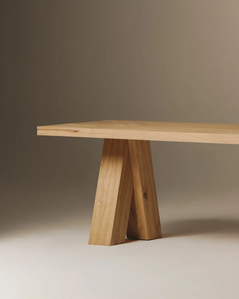 Hug Dining Table in Solid Chestnut — 3
