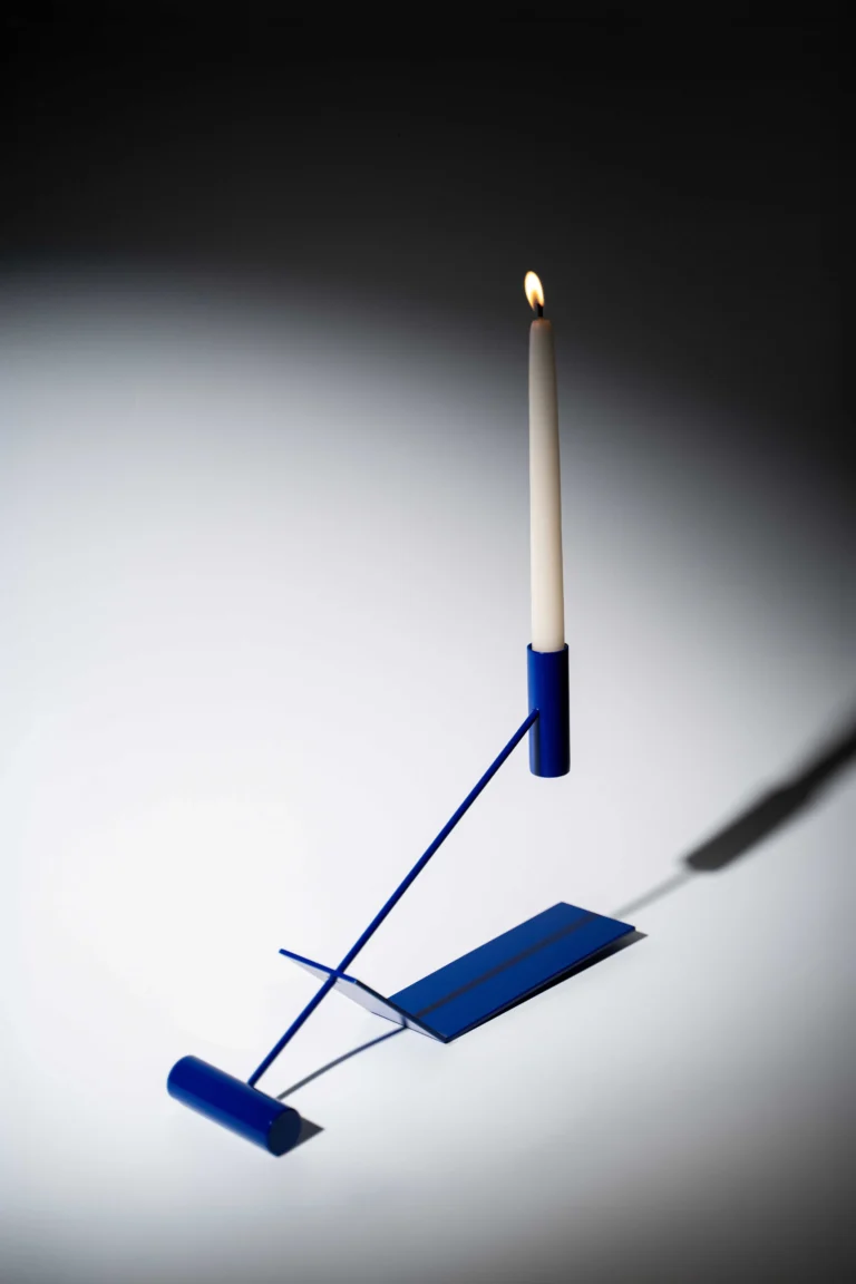 Pivot Candle Holder Cobalt Blue — 3
