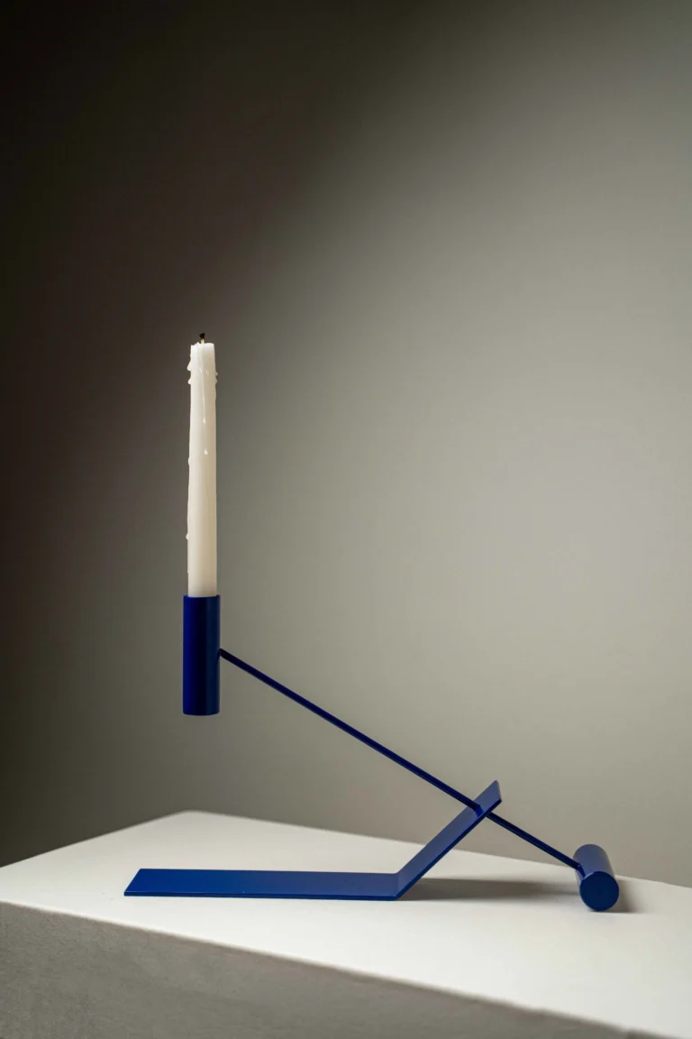 Pivot Candle Holder Cobalt Blue — 5