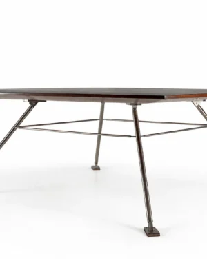 Mosaic Coffee Table in Wenge Wood and Stainless Steel