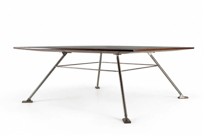 Mosaic Coffee Table in Wenge Wood and Stainless Steel — 1
