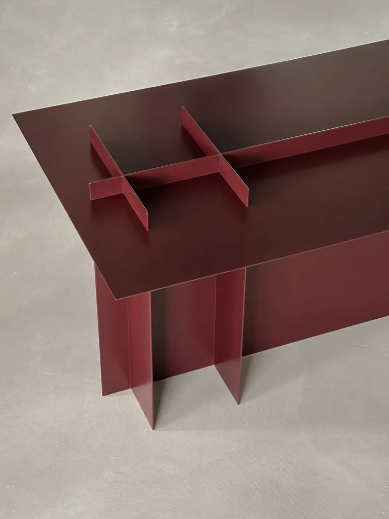 Low Grid Side Table in Powder-Coated Steel — 2