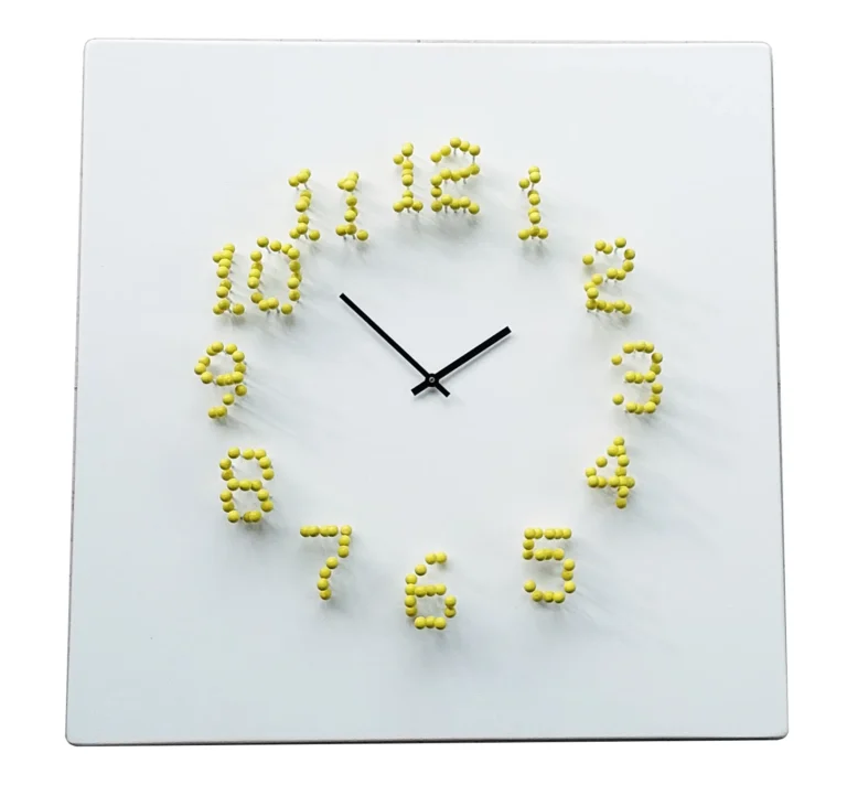 "mocap" Illusionistic Wall Clock White/yellow — 2