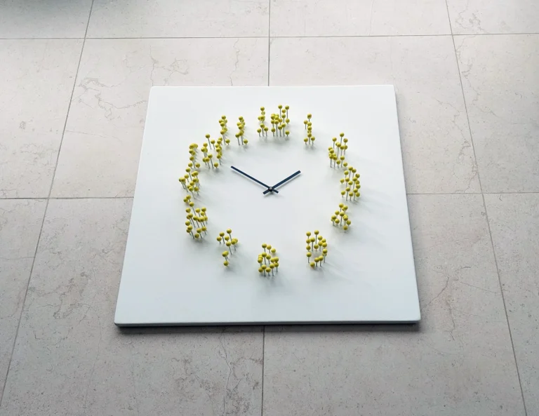 "mocap" Illusionistic Wall Clock White/yellow — 7