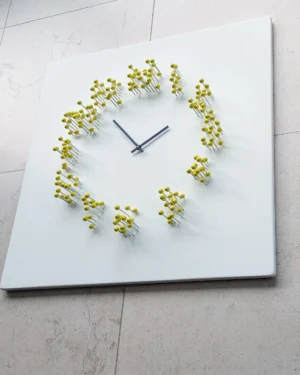 "mocap" Illusionistic Wall Clock White/yellow