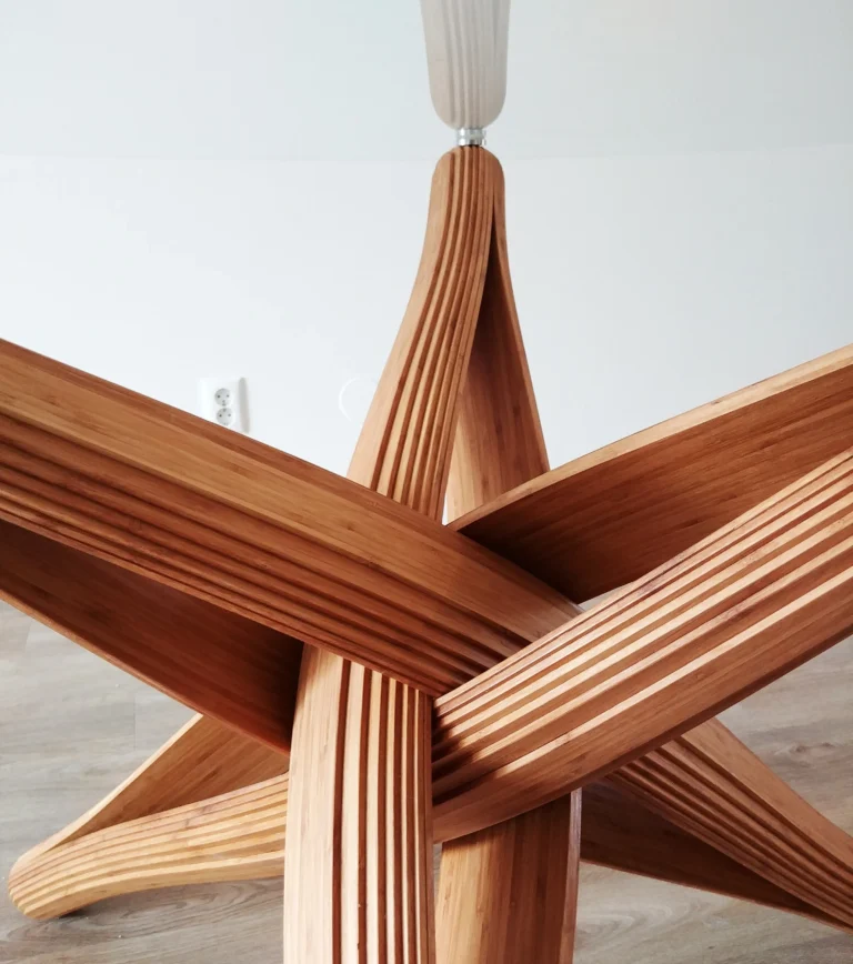 Lock-D Dining Table in Caramel Bamboo — 3