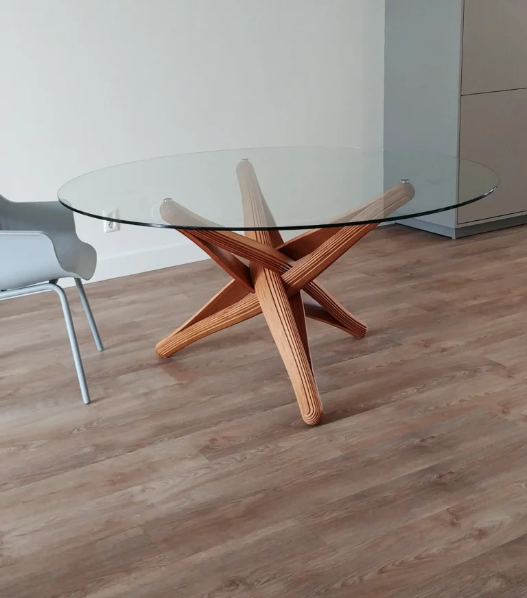 Lock-D Dining Table in Caramel Bamboo — 12