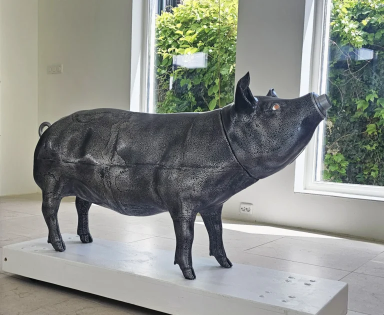 "greedy Pig" Life Sized Fully Functioning Heavy Metal Freestanding Safe — 14