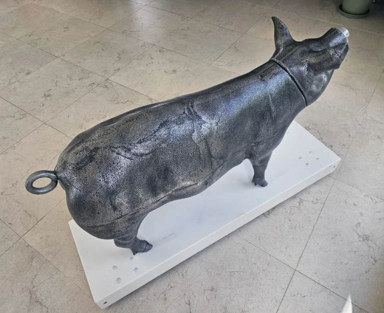 "greedy Pig" Life Sized Fully Functioning Heavy Metal Freestanding Safe — 15