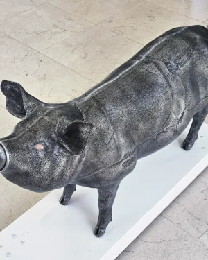"greedy Pig" Life Sized Fully Functioning Heavy Metal Freestanding Safe