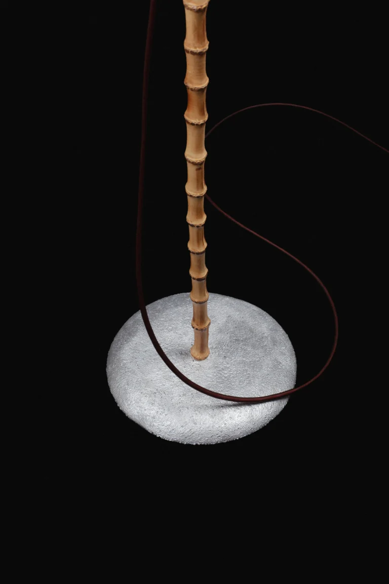 7plates Floor Lamp in Stainless Steel, Bamboo and Aluminum — 12