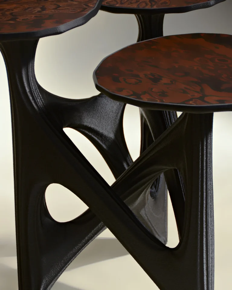 Dendria Side Table In Biopolymer And Walnut Root Veneer — 8