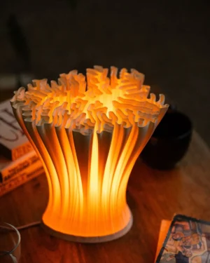 S 5 Table Lamp In Ivory White Bio Polymer
