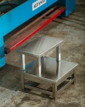 Lindinha Side Table in Brushed Stainless Steel