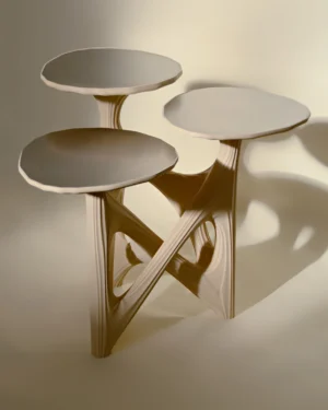 Dendria Side Table In Biopolymer And Stainless Steel