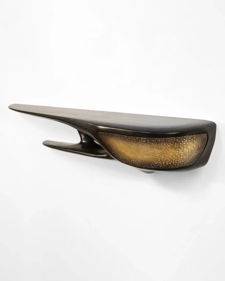 Mystère Console Table in Solid Ash and Cast Brass — 3