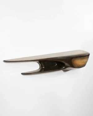 Mystère Console Table in Solid Ash and Cast Brass