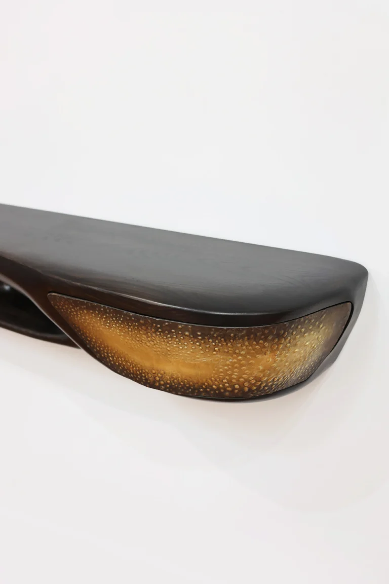 Mystère Console Table in Solid Ash and Cast Brass — 4
